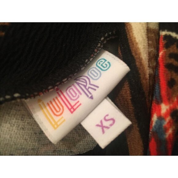 LuLaRoe CASSIE Black Brown TRIBAL Southwest Pencil Skirt Pull On Size XS NEW - Picture 4 of 4
